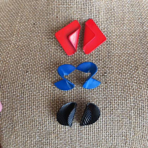 Set of 3 Vintage Shape Earrings - Picture 2 of 2